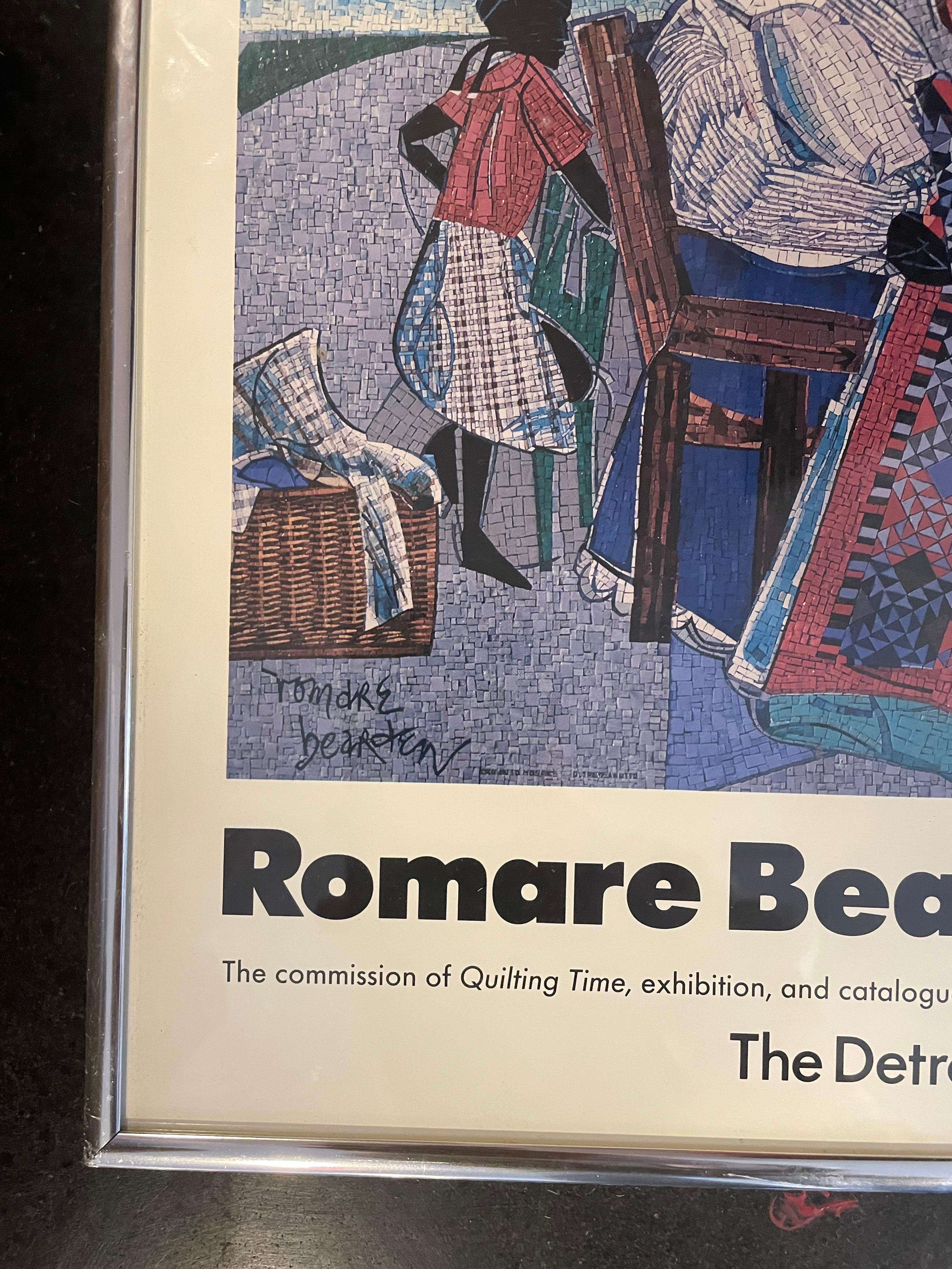 20th Century Signed Romare Bearden Detroit Institute of Arts Lithograph