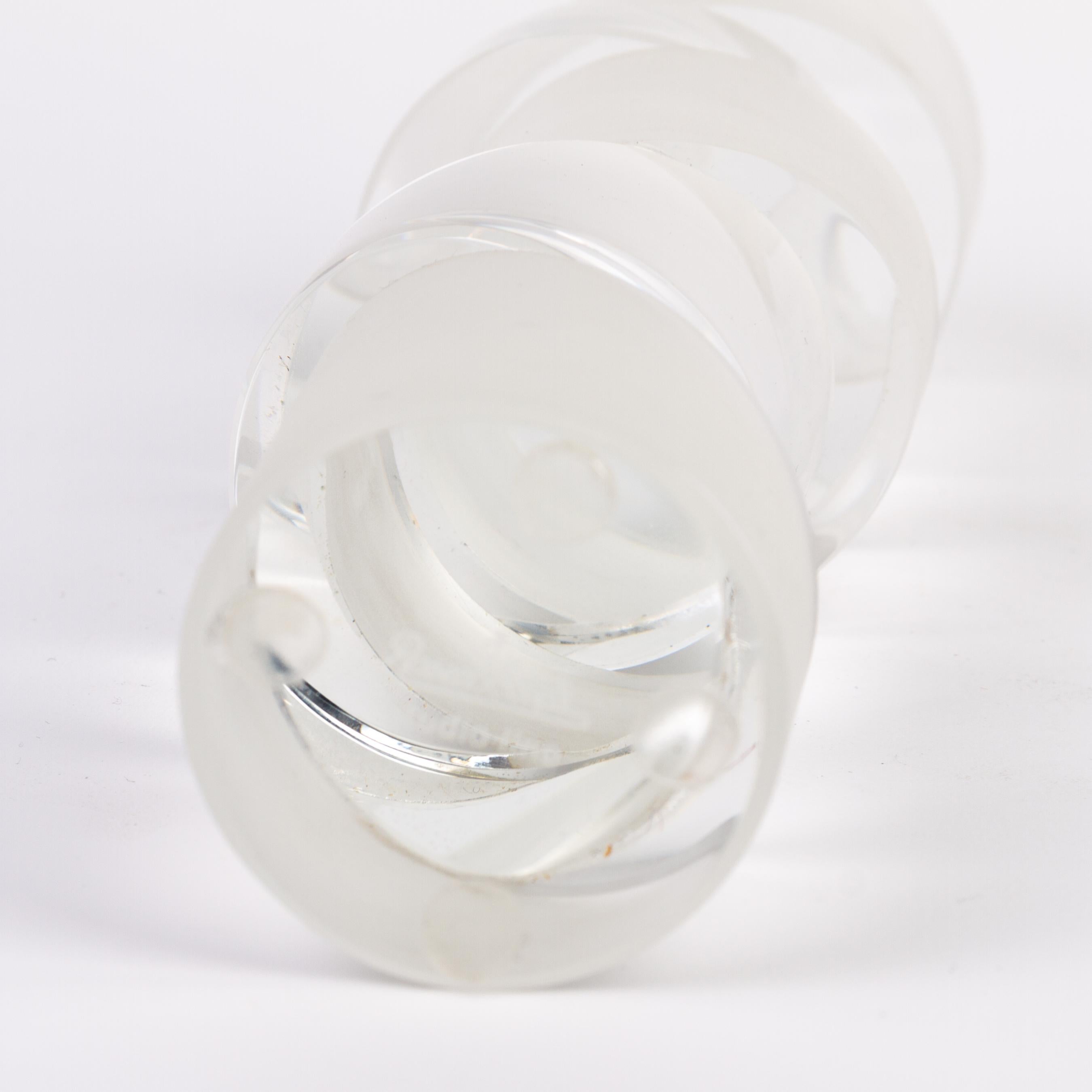 Vetro Vaso in vetro da studio firmato Rosenthal, designer geometrico tedesco in vendita
