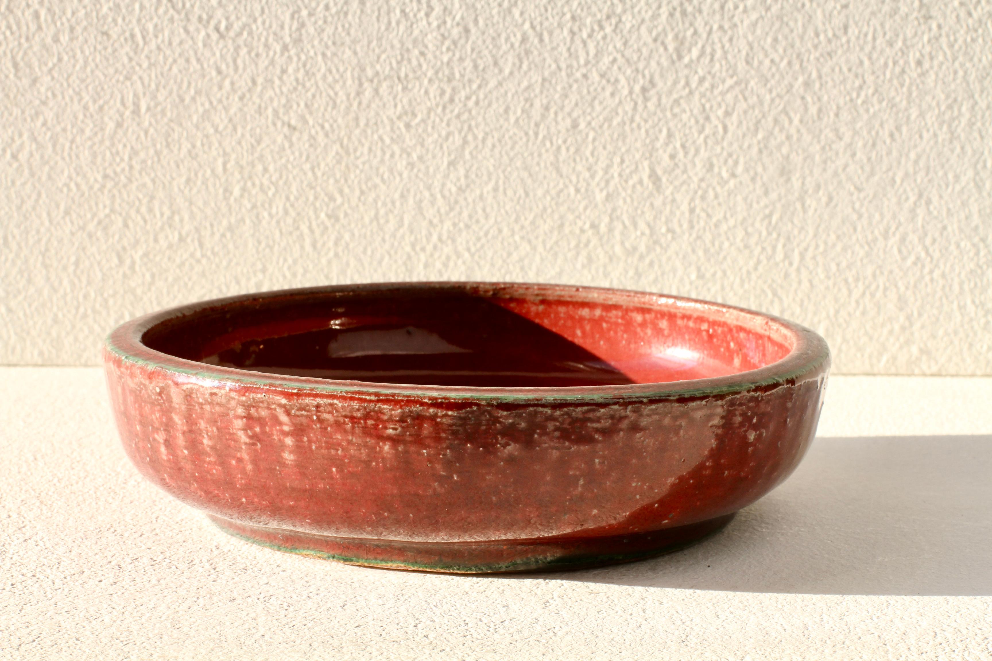 Signed Royal Copenhagen Hand Thrown Red Glaze Pottery Bowl, Dish or Ashtray 1936 2