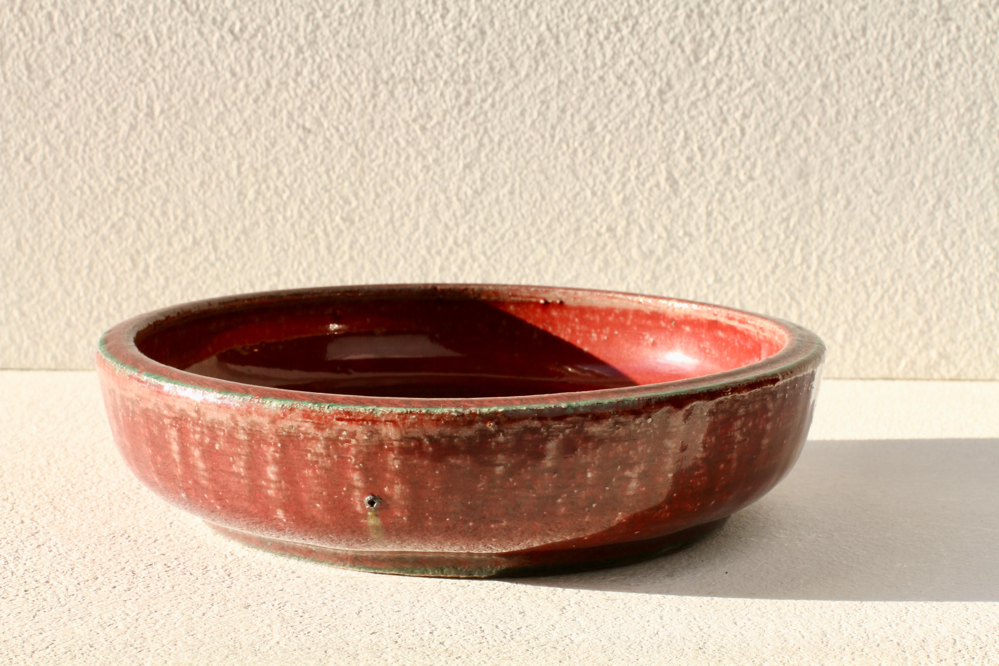 Signed Royal Copenhagen Hand Thrown Red Glaze Pottery Bowl, Dish or Ashtray 1936 3