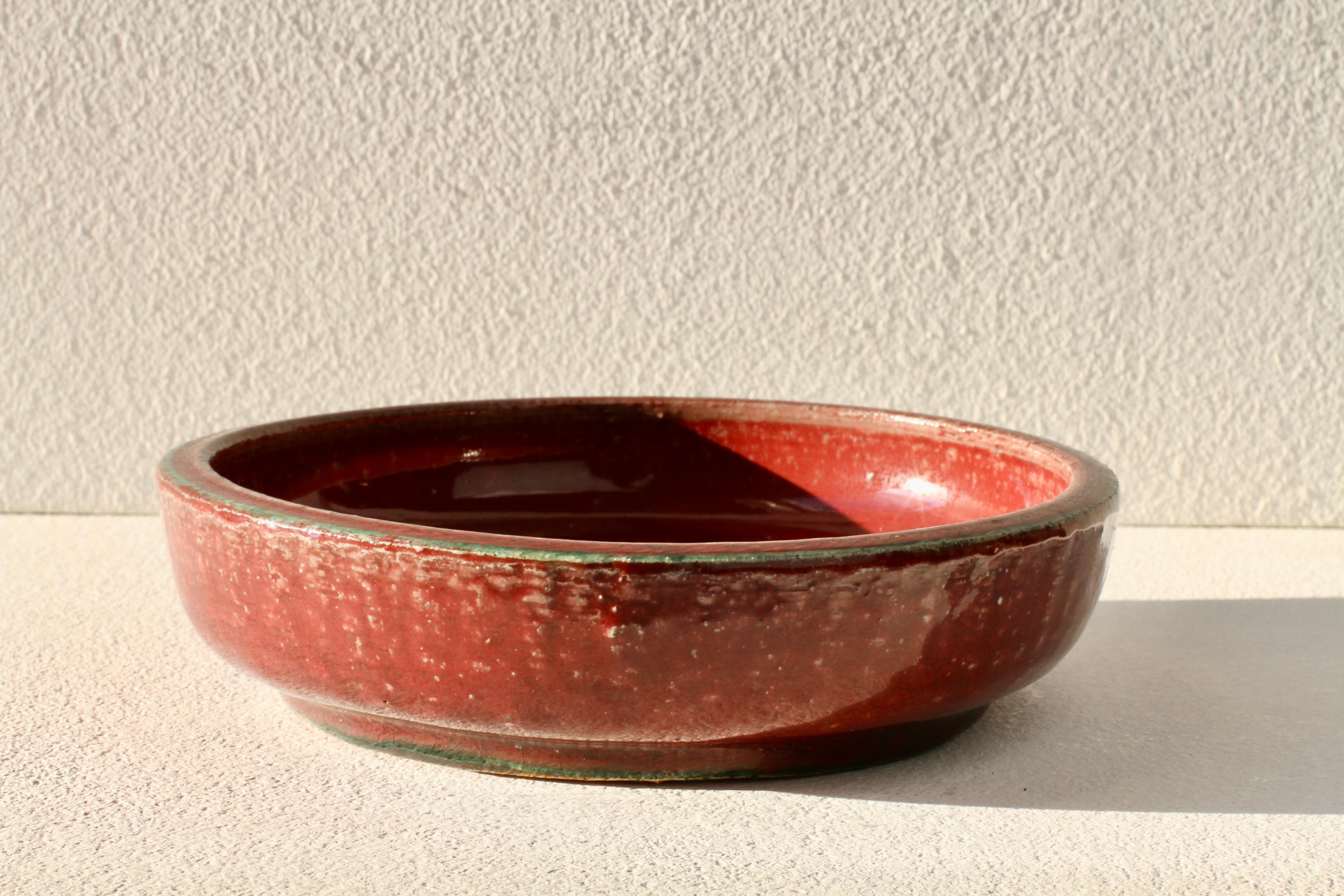 Signed Royal Copenhagen Hand Thrown Red Glaze Pottery Bowl, Dish or Ashtray 1936 6