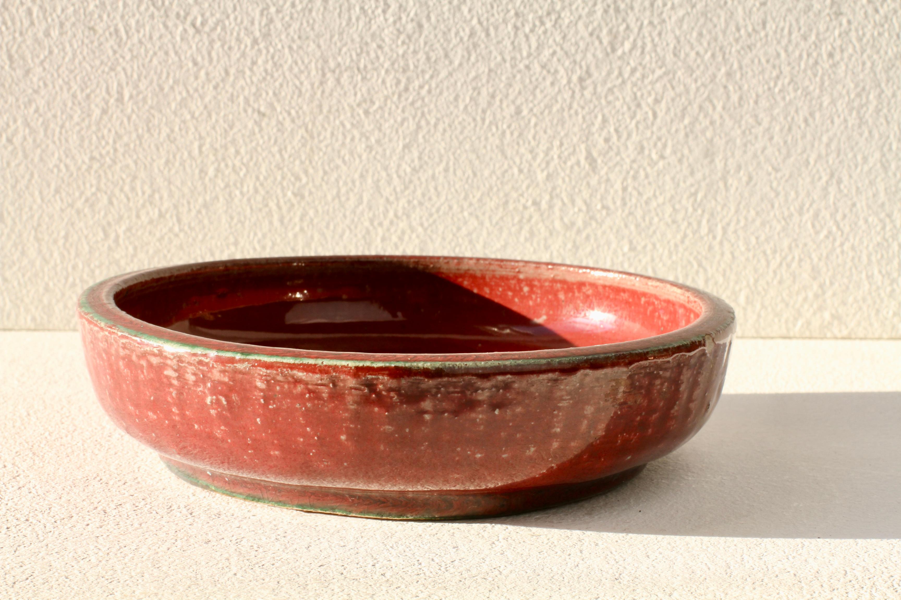 Signed Royal Copenhagen Hand Thrown Red Glaze Pottery Bowl, Dish or Ashtray 1936 1