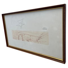 Signed Salvador Dali Etching Visions of Venice Framed, Italy, 1976