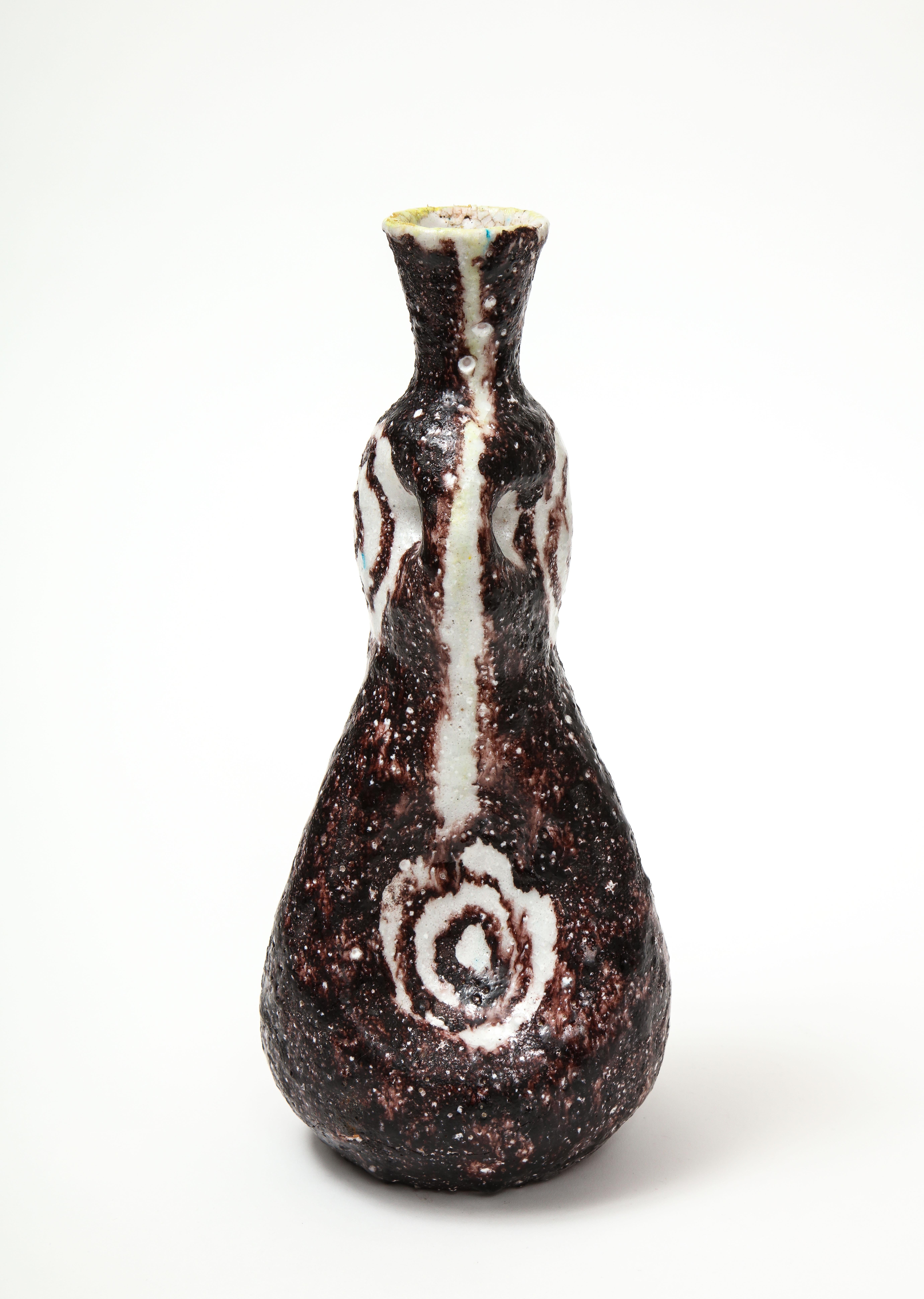 Signed Salvatore Procida Ceramic Vase, Italy, circa 1950 In Good Condition In New York City, NY