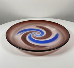 Signed Salviati Large Art Glass Murano Platter of Italy