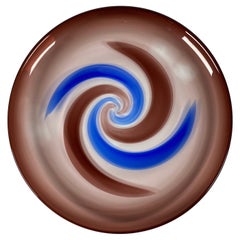 Signed Salviati Large Art Glass Murano Platter of Italy