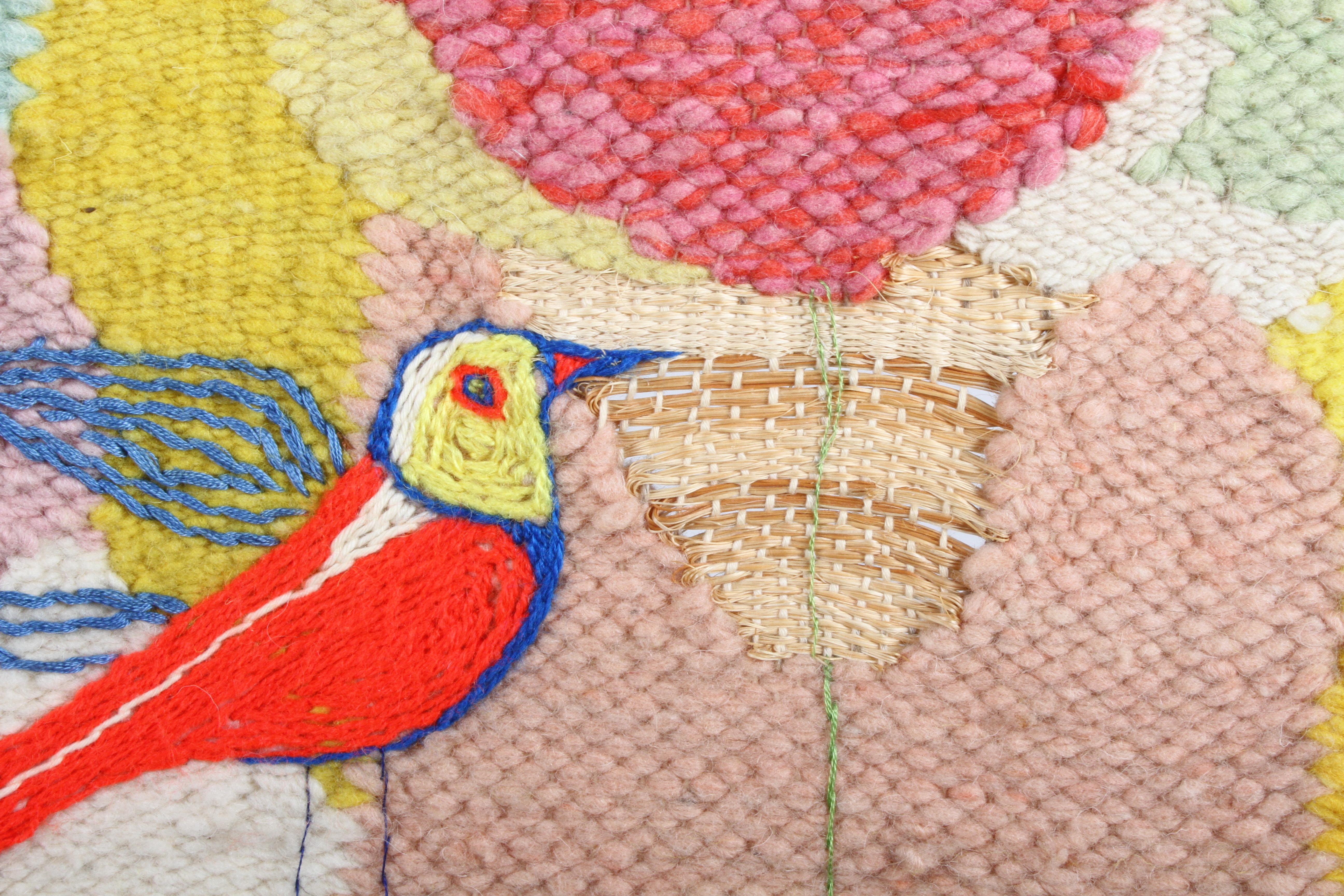 Signed Saul Borisov Mid-Century Wool Wall Tapestry In Good Condition In St. Louis, MO