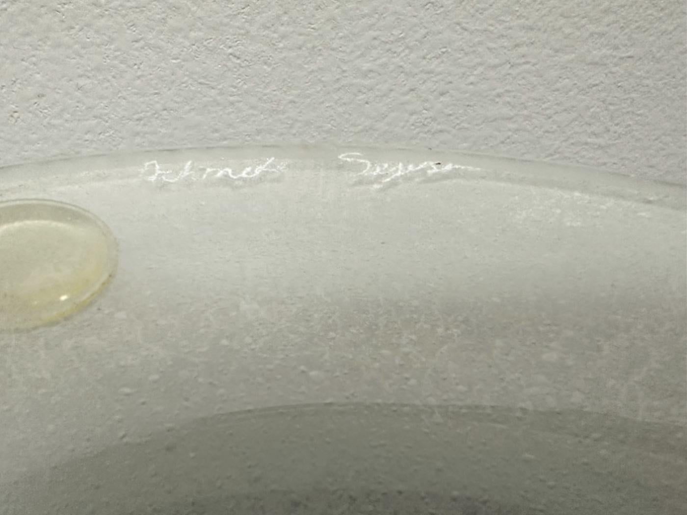 Signed Scavo Glass Vase by Archimede Seguso, Murano, Italy, 20th Century For Sale 9