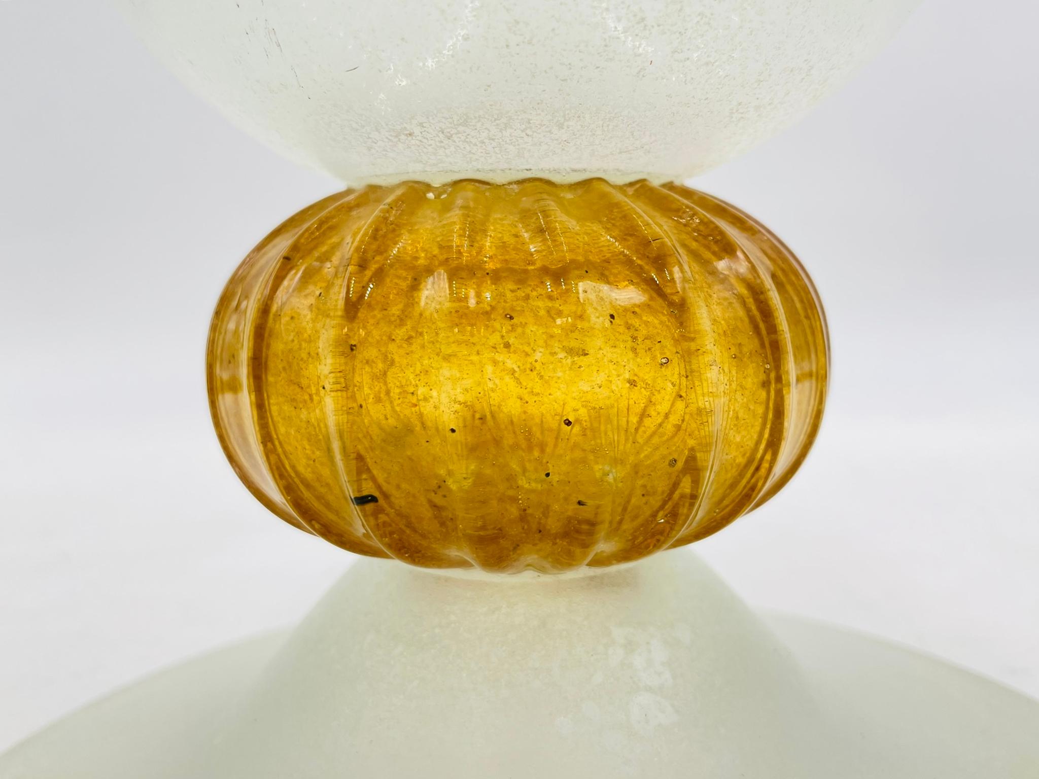 Signed Scavo Glass Vase by Archimede Seguso, Murano, Italy, 20th Century For Sale 1