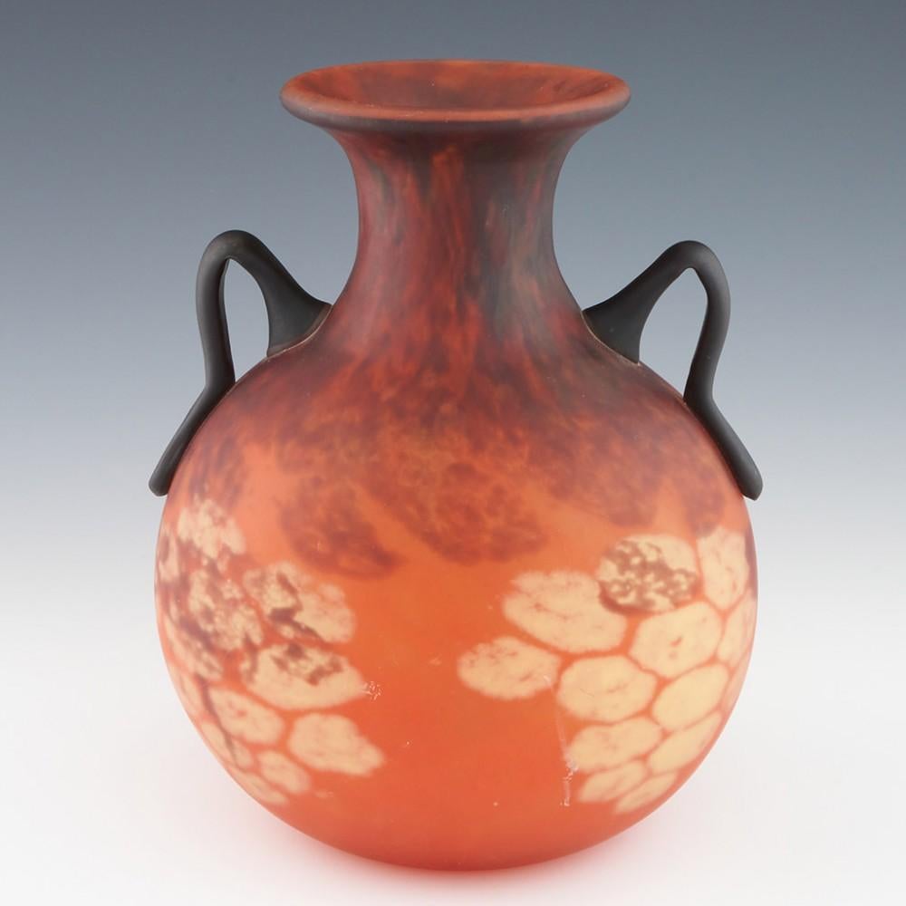 Art Deco Signed Schneider Amphora Vase c1928 For Sale