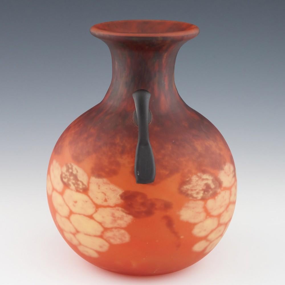 French Signed Schneider Amphora Vase c1928 For Sale