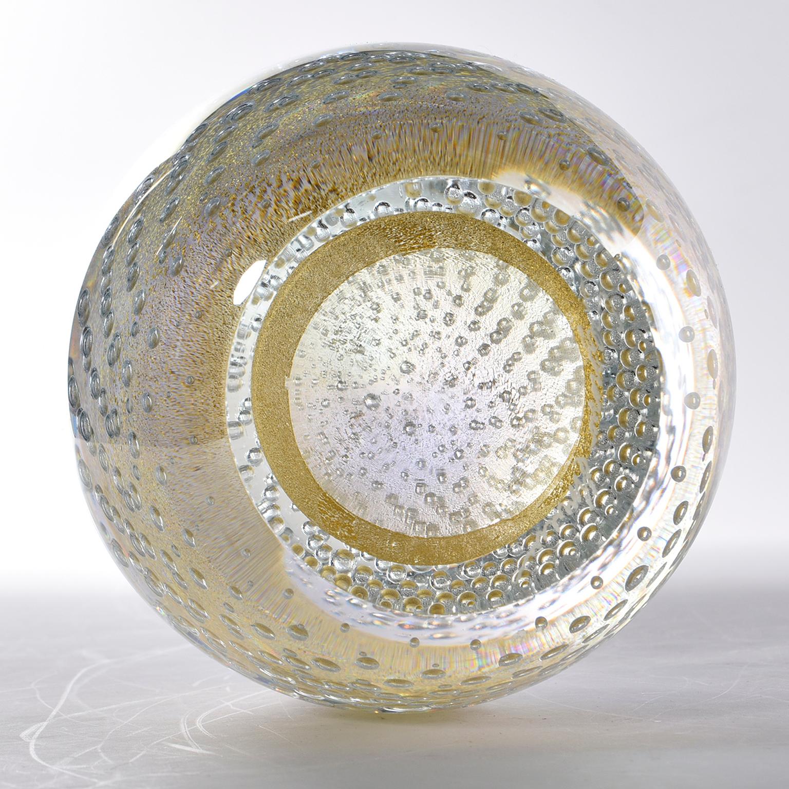 egg shaped glass paperweight