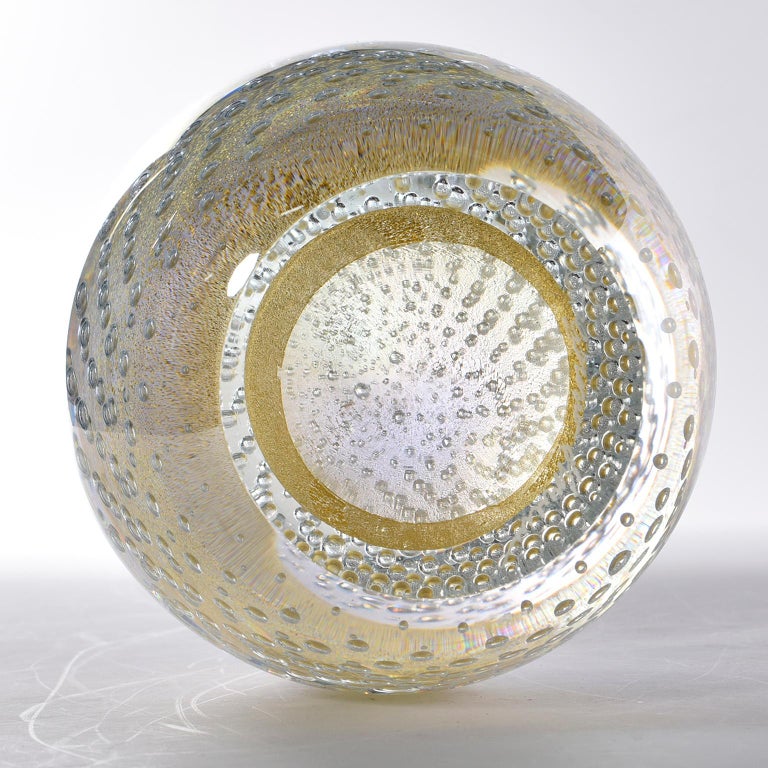 Signed Seguso Murano Glass Egg Shaped Paperweight at 1stDibs