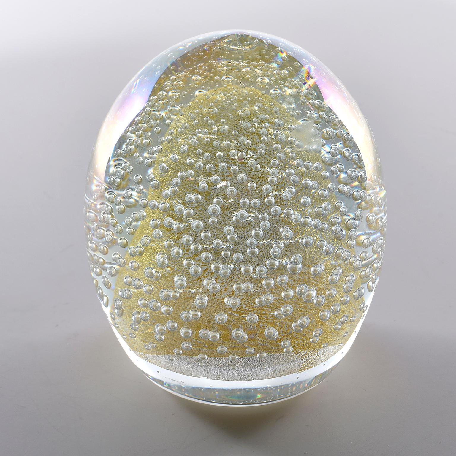 murano glass egg paperweight