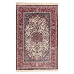 Tappeto seirafiano Isfahan avorio del 1960 con stile tradizionale