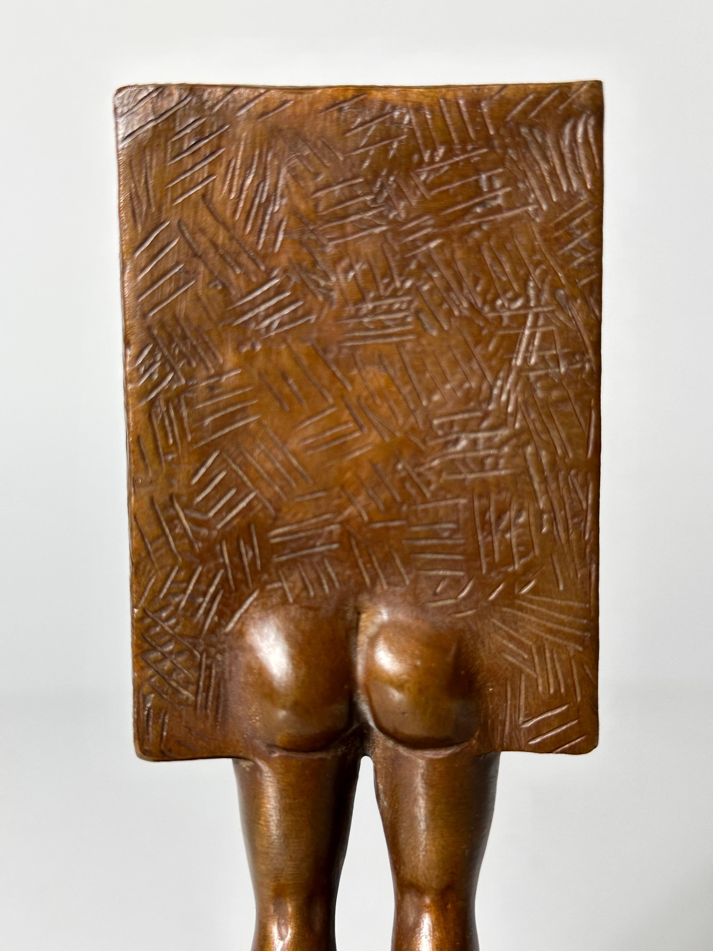 Signed Sergio Bustamante Surrealist Bronze Sculpture Face W/ Legs 1990s 3