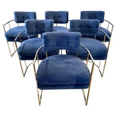 Signed Set of Six Milo Baughman Thayer Coggin Iconic Mid-Century Dining Chairs