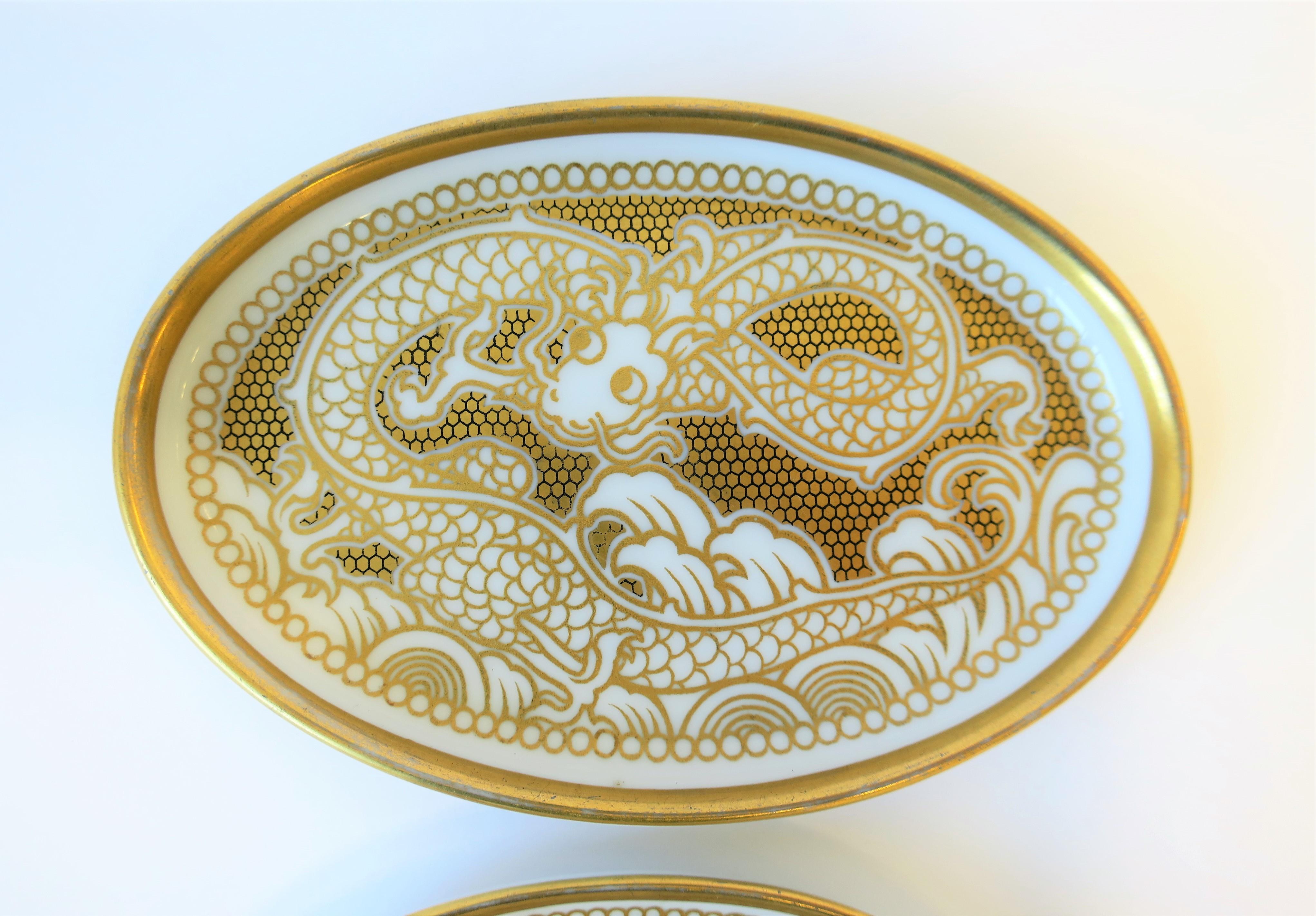 Designer Gold Dragon Jewelry Dishes by Rosenthal  For Sale 5