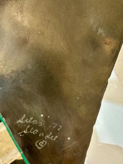 Sculpture murale ruban en bronze signée Silas Seandel, 1977