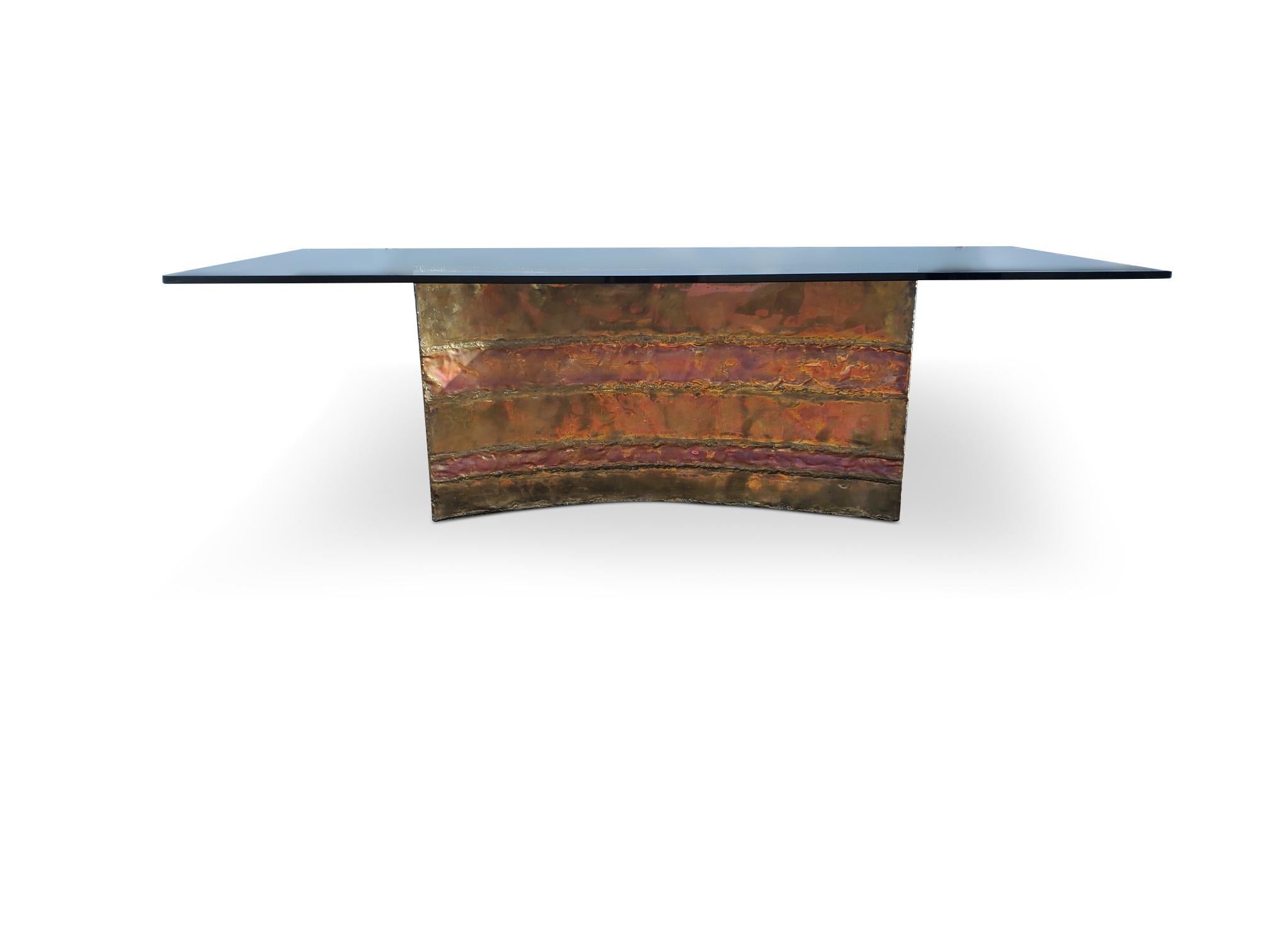 Aluminum Signed Silas Seandel Dining Table    For Sale
