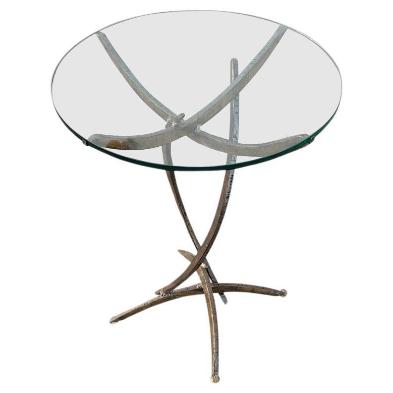 Mid-Century Modern Signed Silas Seandel ' Ortago ' Bronze Side Table  For Sale