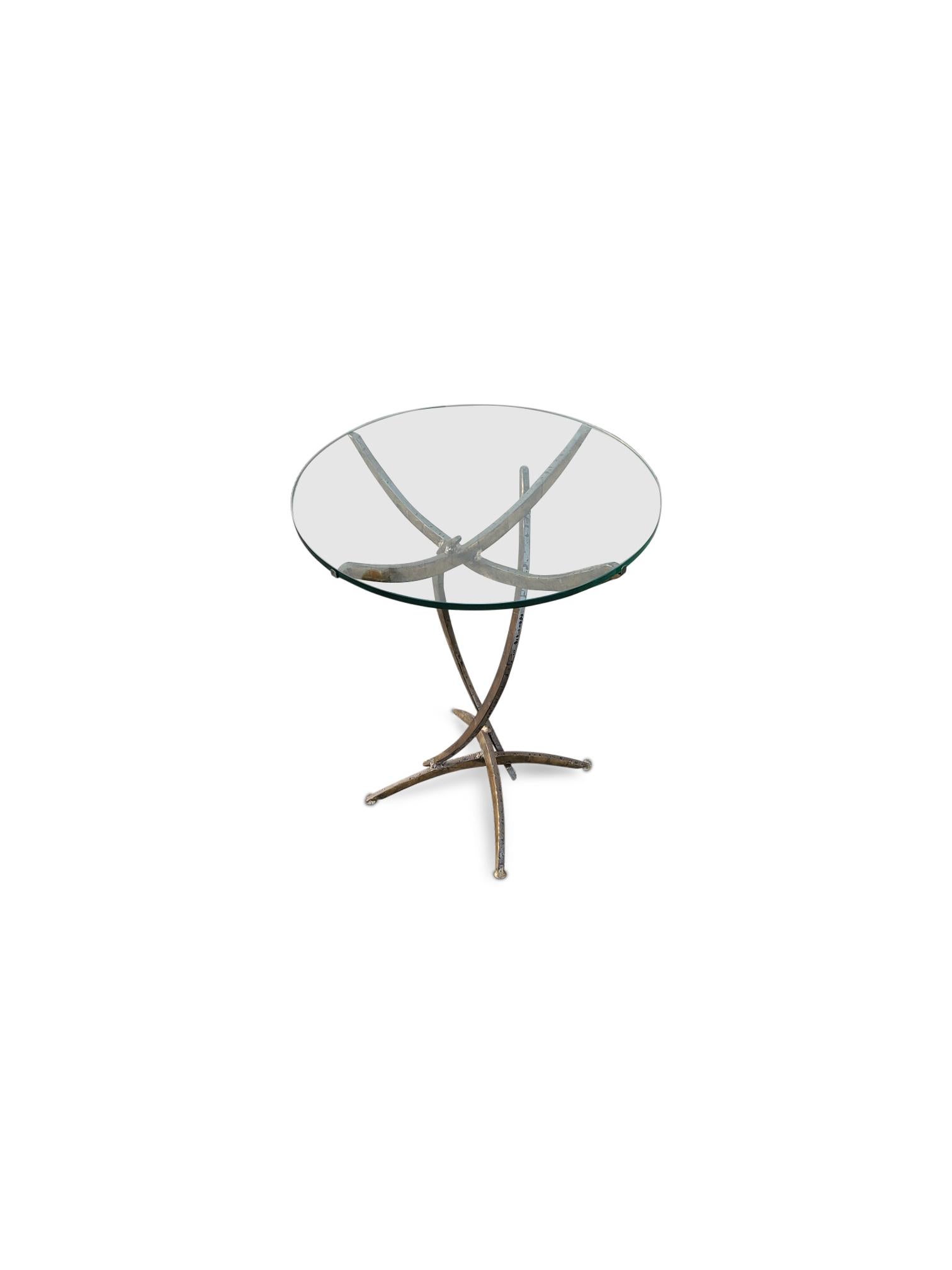 American Signed Silas Seandel ' Ortago ' Bronze Side Table  For Sale