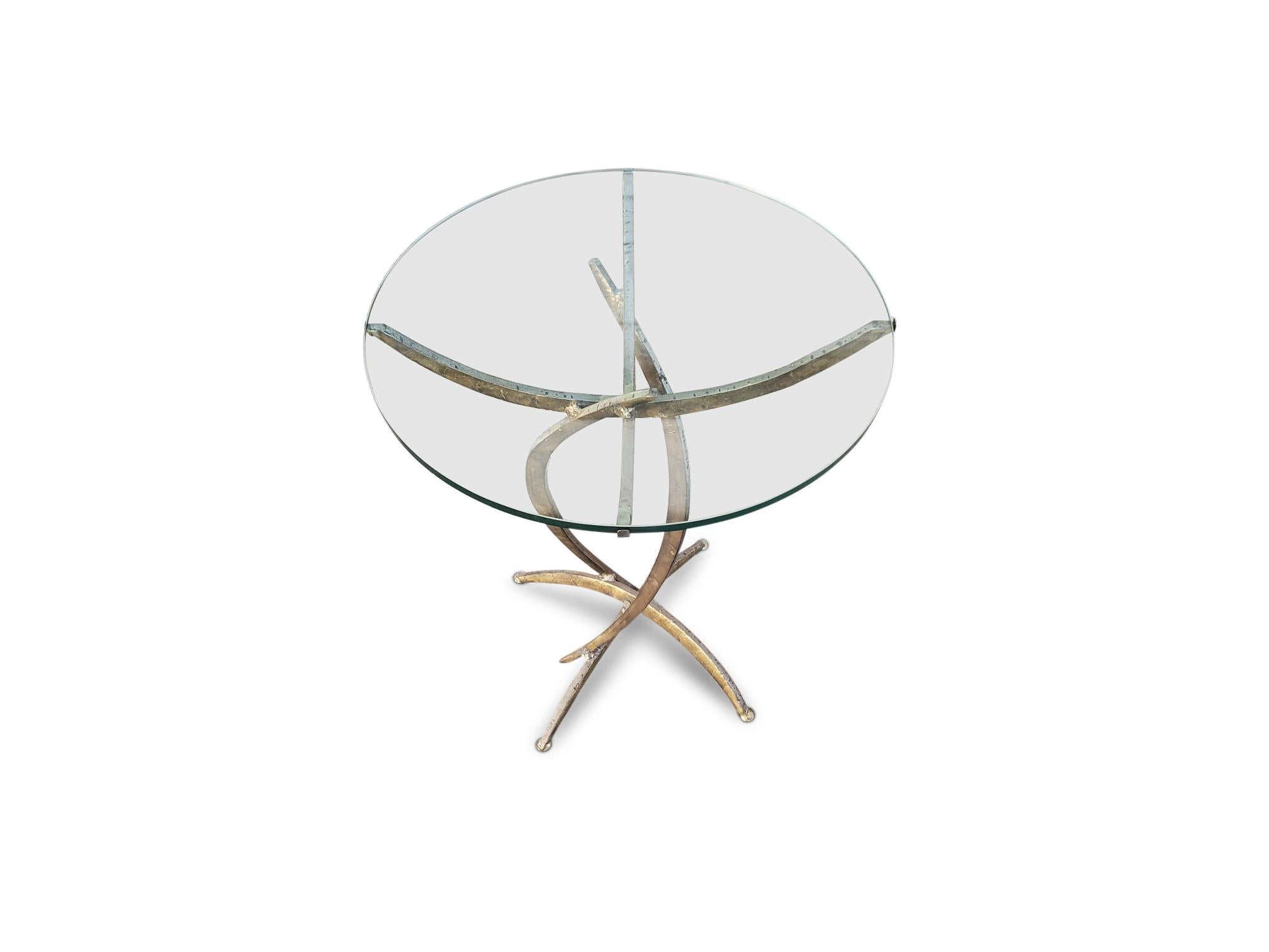 Signed Silas Seandel ' Ortago ' Bronze Side Table  For Sale 1