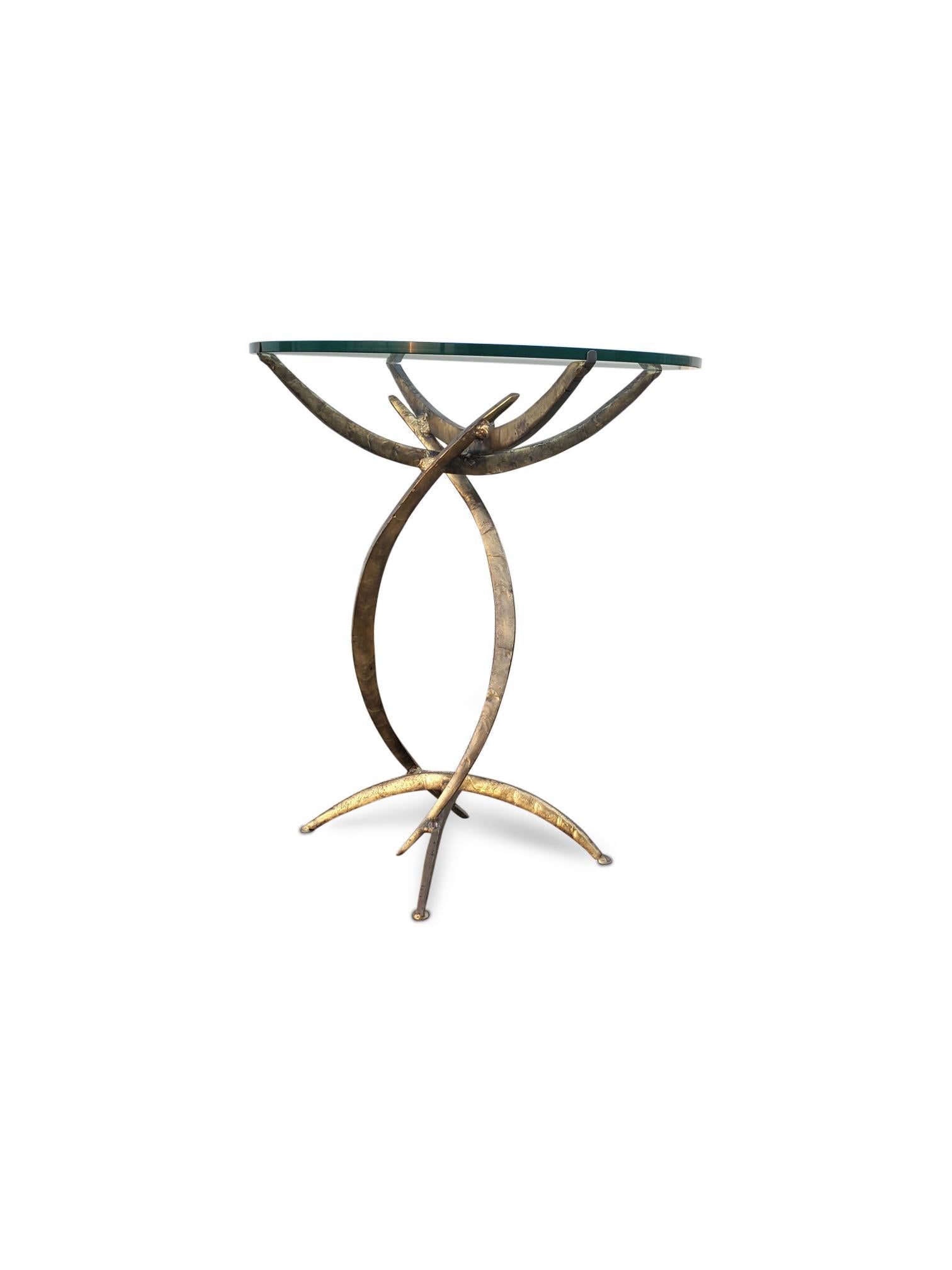 Signed Silas Seandel ' Ortago ' Bronze Side Table  For Sale 2