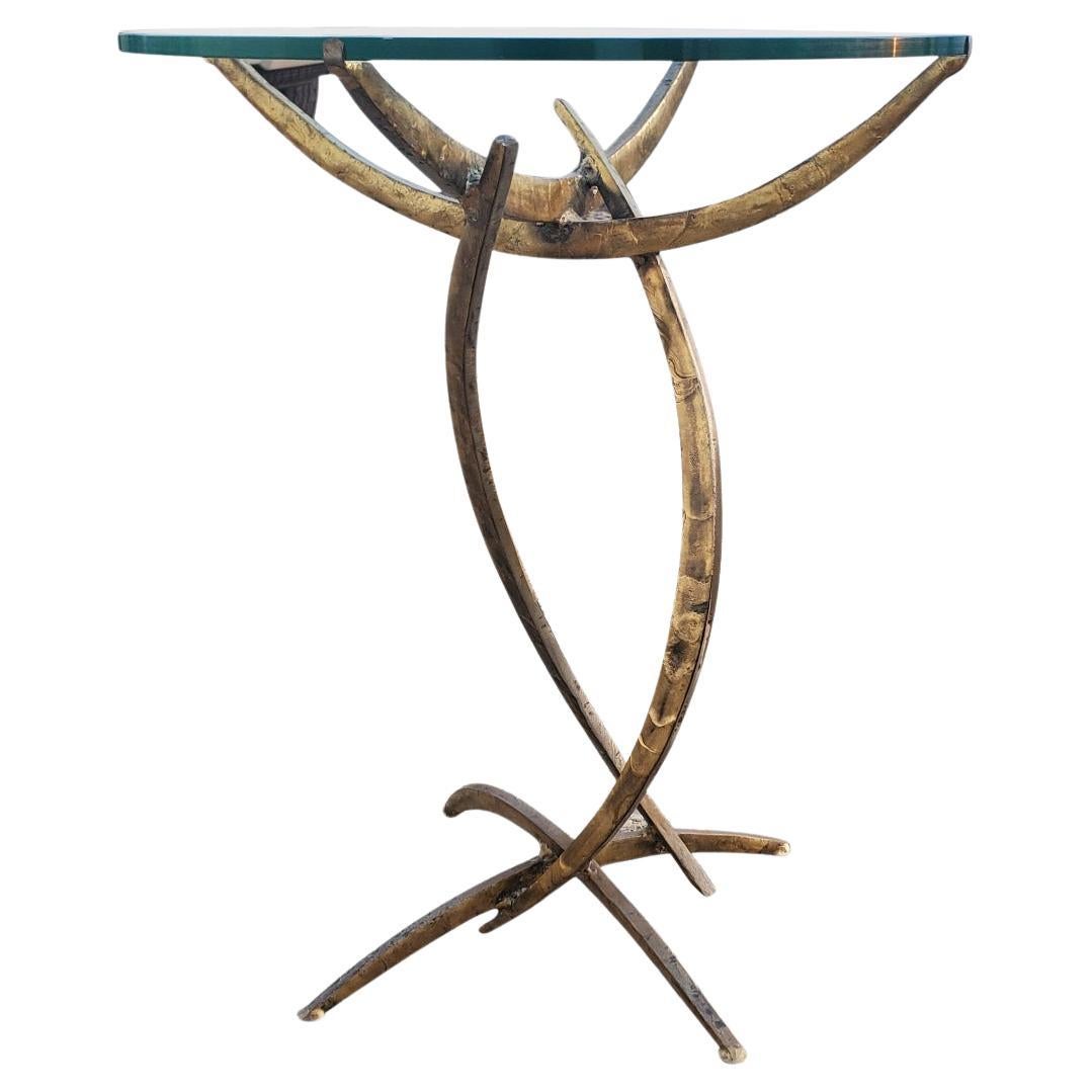 Signed Silas Seandel ' Ortago ' Bronze Side Table  For Sale