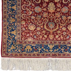 Signed Silk Hereke Rug - Mid 20th century