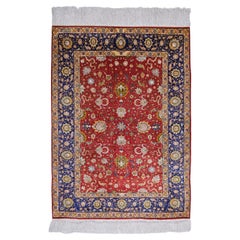 Signed Silk & Metal Hereke Rug - Early 20th century