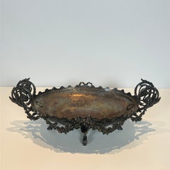 Signed Silver-Plated Metal Centerpiece