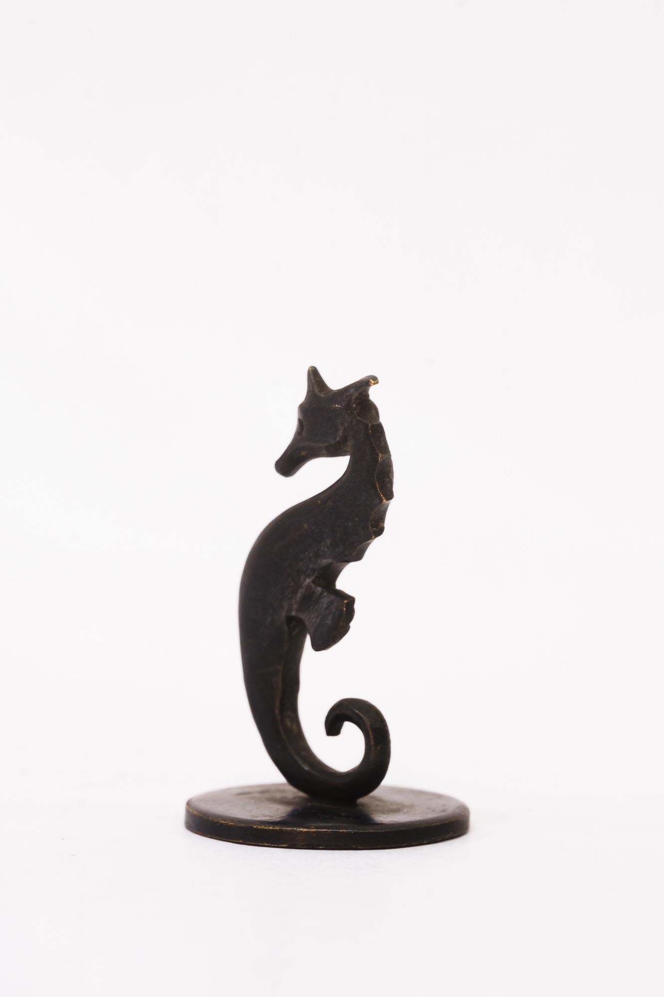 Mid-Century Modern Signed small Seahorse Figurine by Richard Rohac, circa 1950s