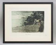 Stampa militare firmata Snaffles Fox Hunting/ WWII, Pass Friend