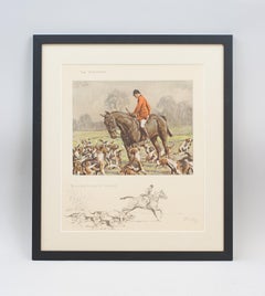 Signed Snaffles Hunting Print, The Huntsman.