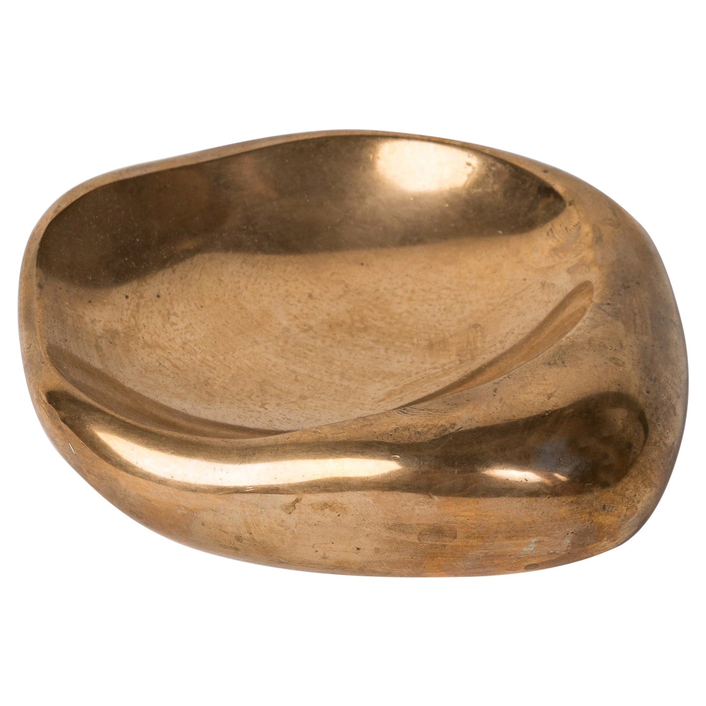 Signed Solid Bronze Vide-Poches or Paperweight by Michel Jaubert, France, 1970's