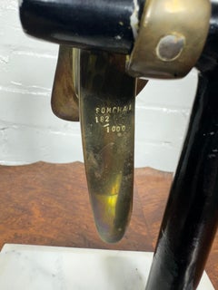 Signed Somchai Bronze Brutalist Parrot Sculpture on Marble Base 1970s