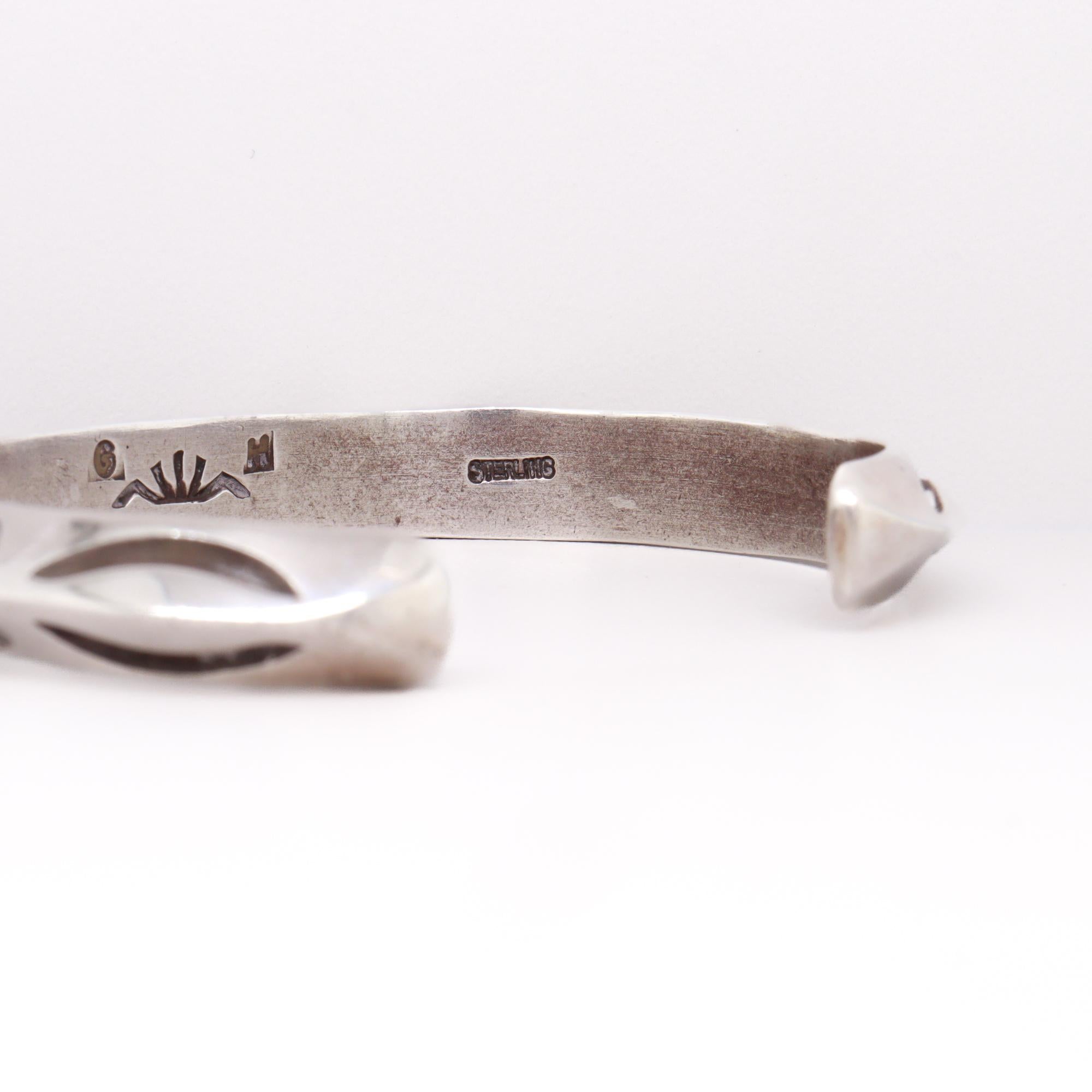 Bracciale in argento firmato Southwestern Sterling Silver in vendita 5