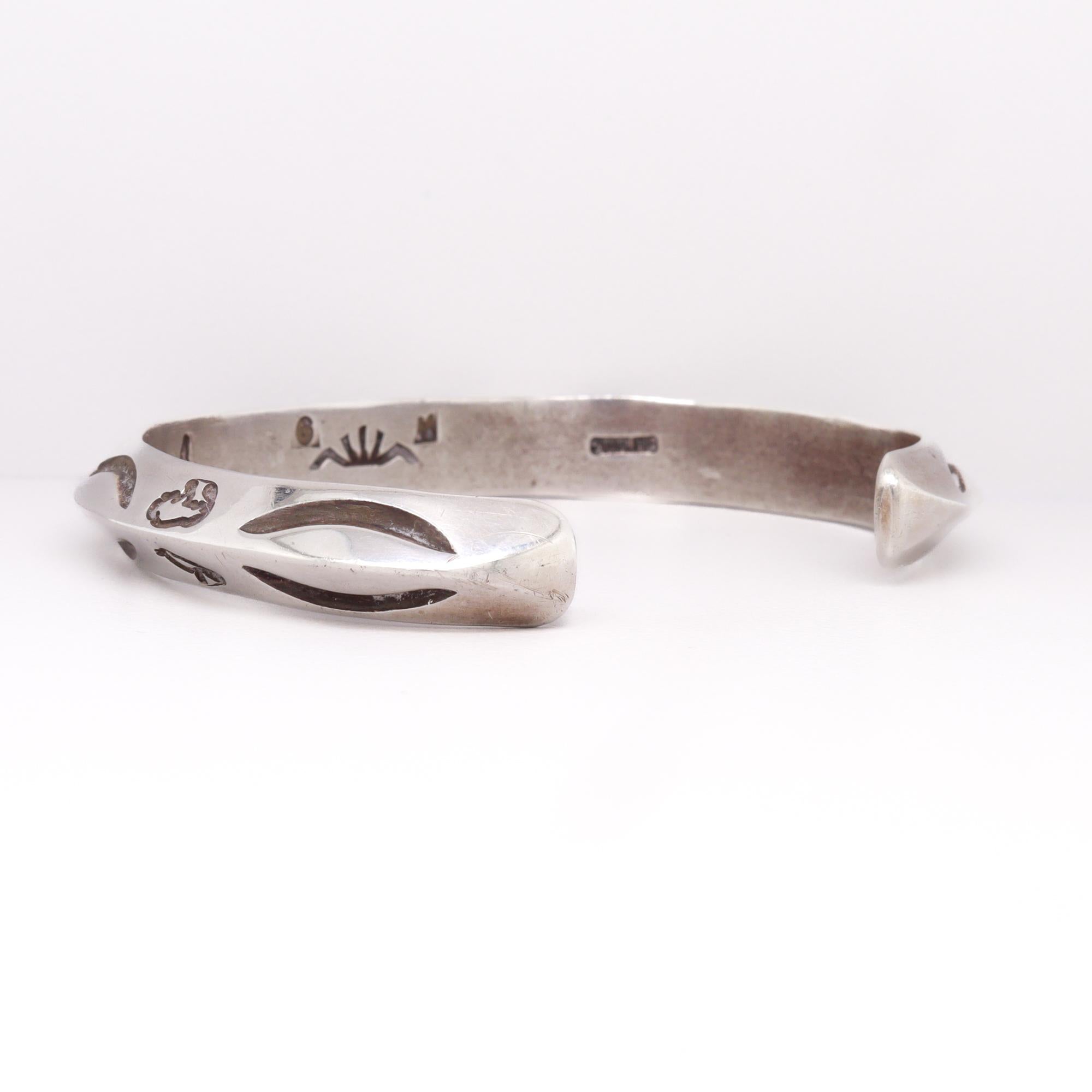 Bracciale in argento firmato Southwestern Sterling Silver in vendita 4