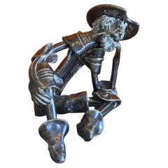 Signed Spaghetti Sculpture of Don Quixote by Roberto Nischli