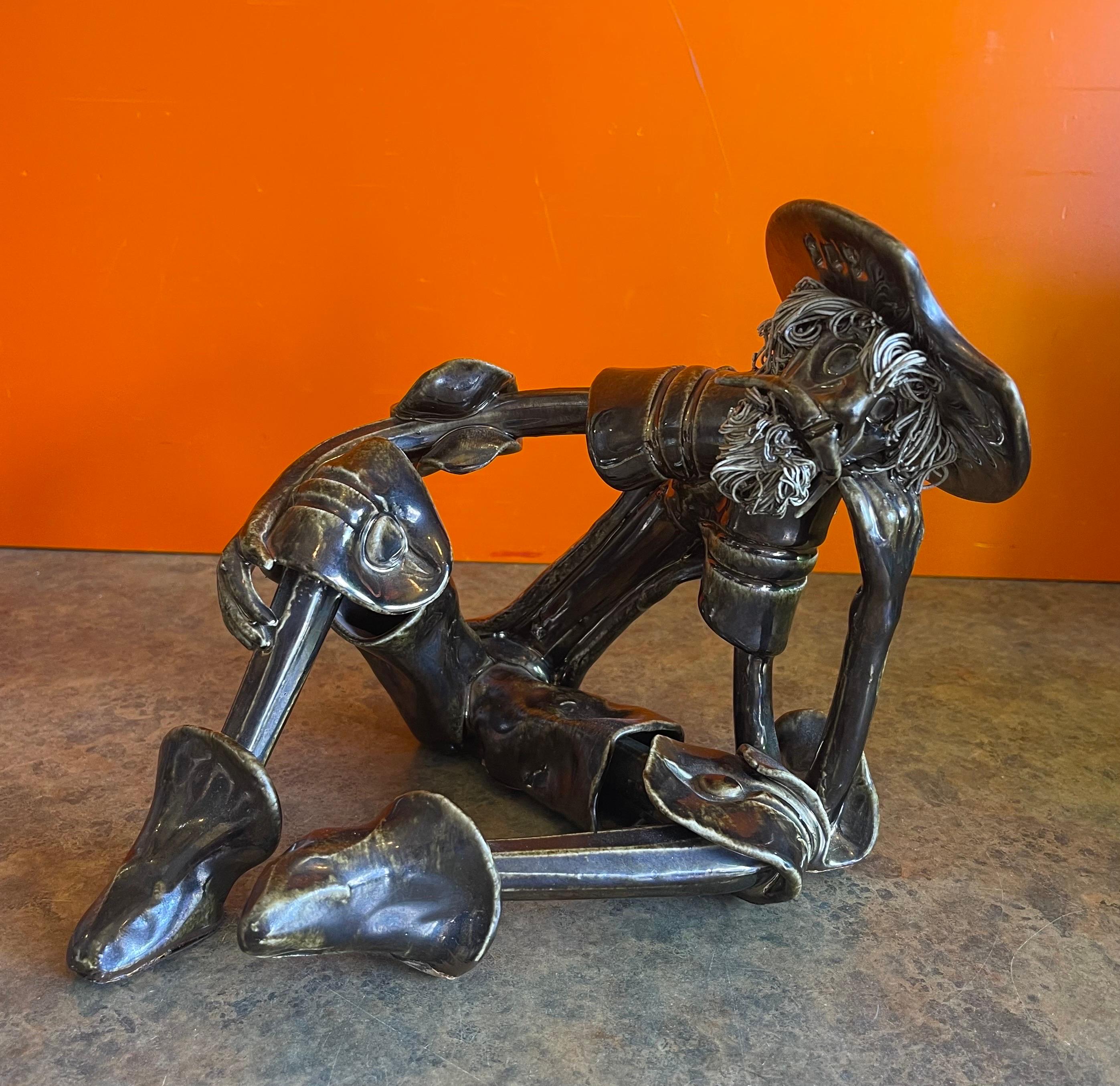 Escultura de Don Quijote firmada por Roberto Nischli Moderno de mediados de siglo