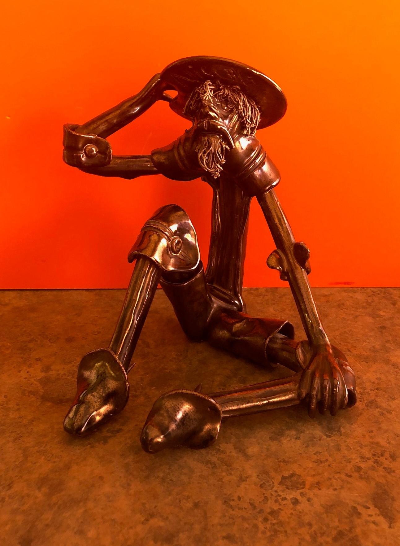 20th Century Signed Spaghetti Sculpture of Don Quixote by Roberto Nischli