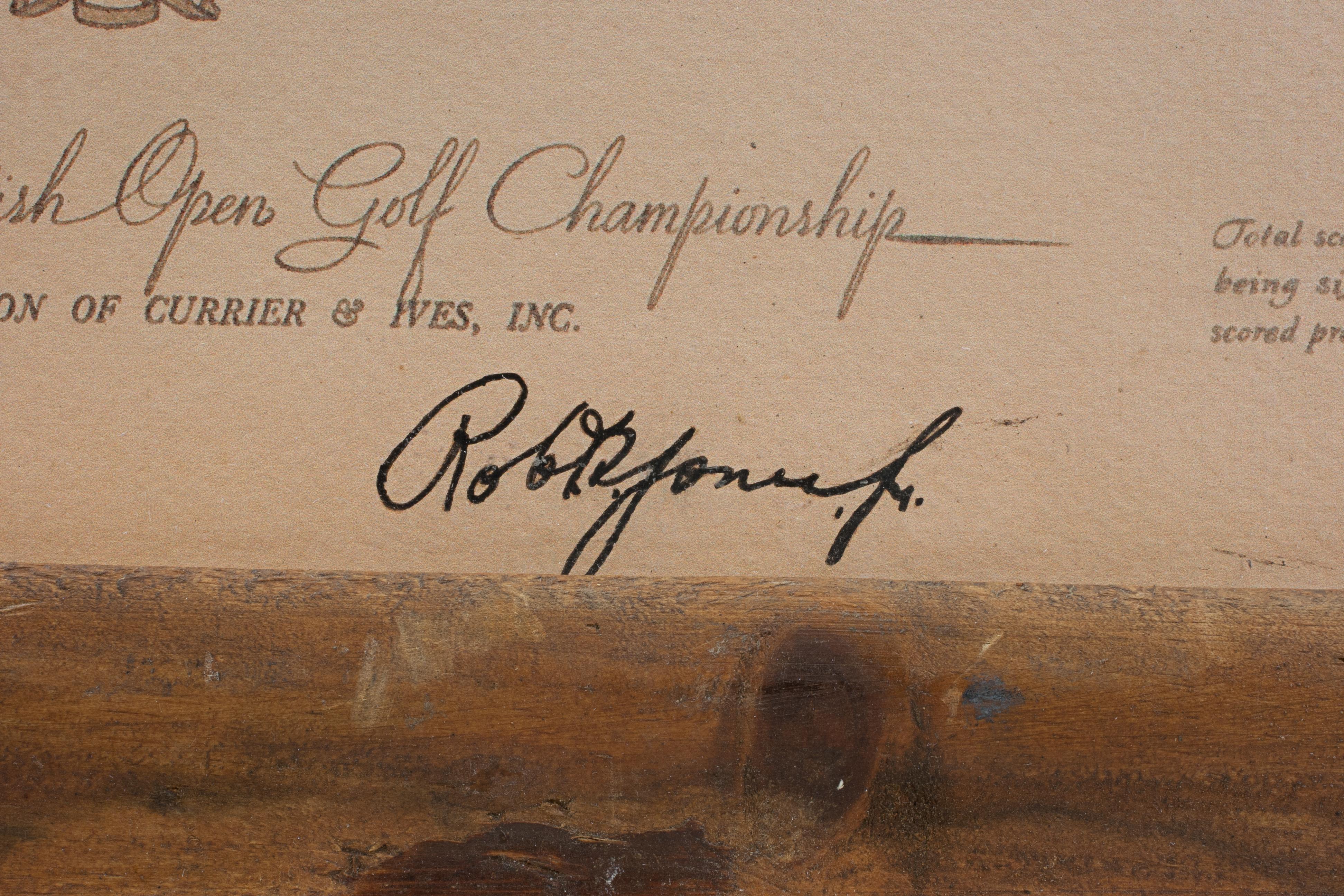 Paper   Signed St Andrews Golf Print, Bobby Jones For Sale
