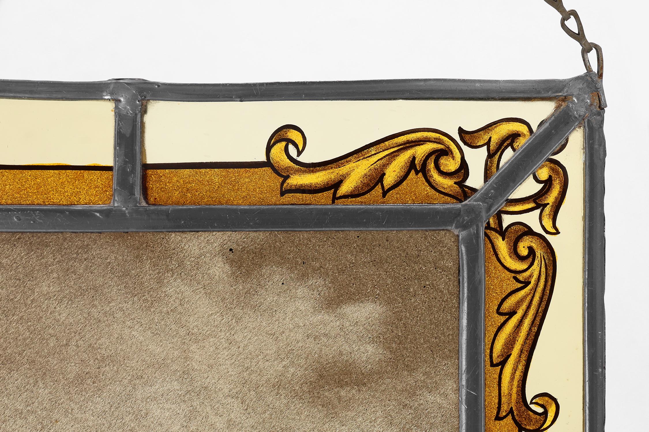 Belgian Signed Stained glass window based on artwork of Bartolomé Esteban Murillo For Sale