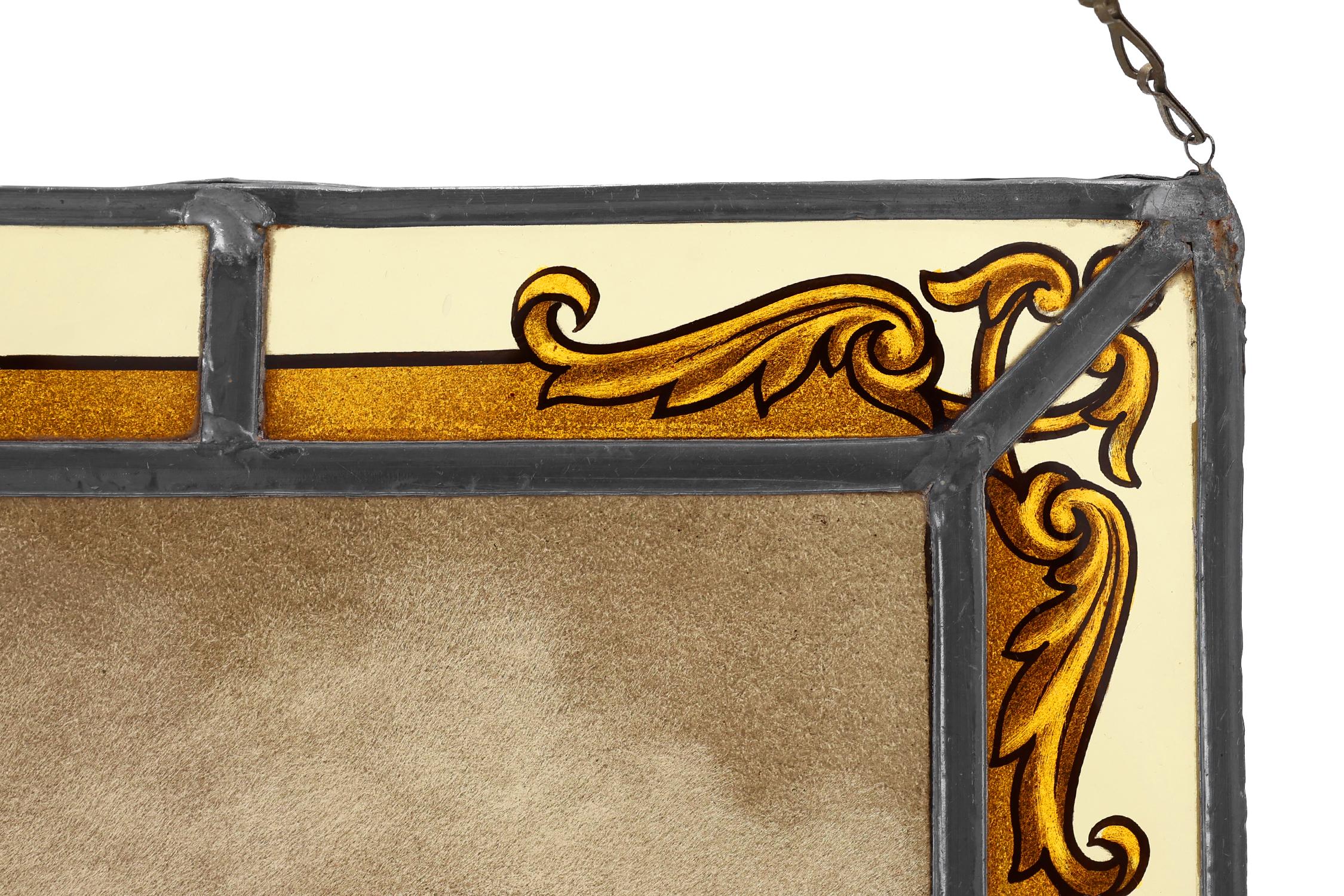 Signed Stained glass window based on the artwork of Bartolomé Esteban Murillo In Good Condition For Sale In Meulebeke, BE