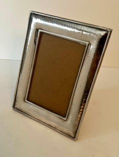Signierter Sterling-Bilderrahmen, 3,5 x 5,5, mit gehämmerter Oberfläche