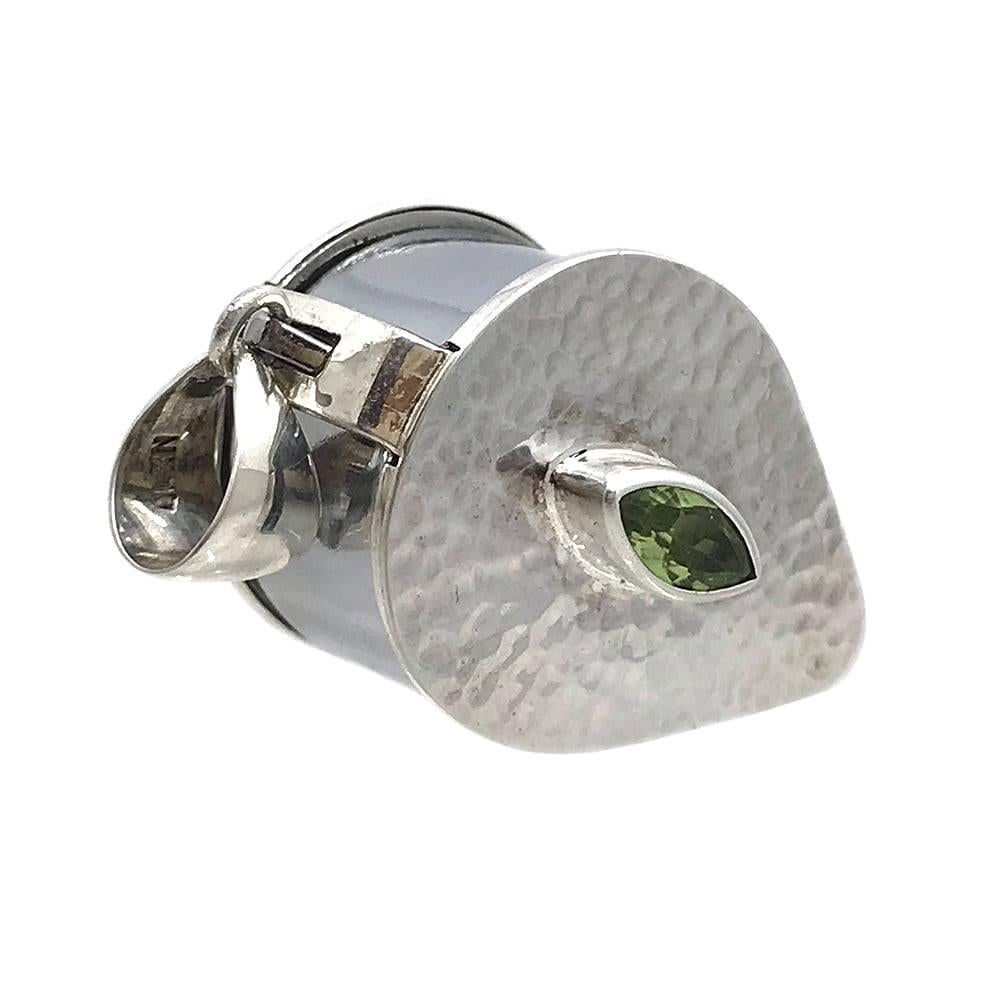 Signed Sterling and Peridot Loupe For Sale