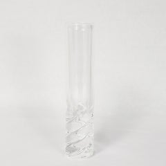 Signed Steuben Art Glass Twist Bud Vase By David Dowler