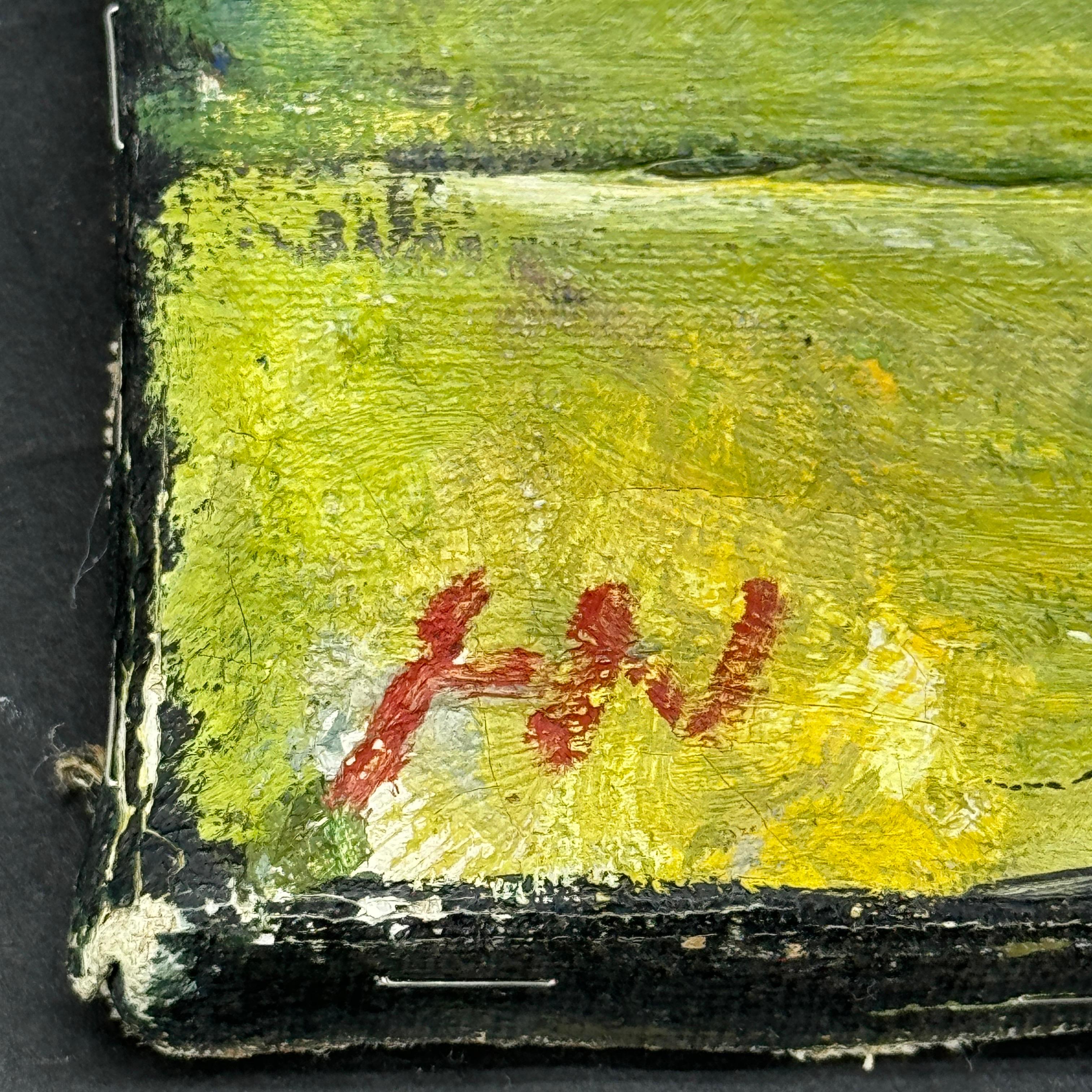 Signed Still-Life Oil on Canvas Painting Books Rose, Denmark For Sale 3