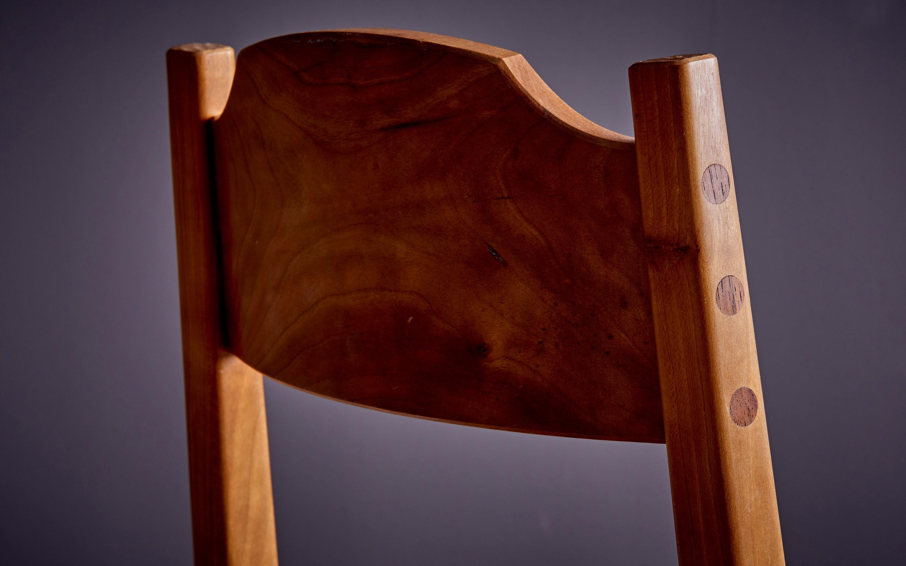 Signed Studio Chair by American Woodcraftsman Mike Bartell, 1993 For Sale 1